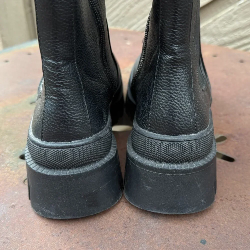 EUC a new day Corene Tall, Black Chunky Lug Sole Boots